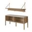 Kit Banco Sapateira e Cabideiro com Prateleira Oslo Artesano MDP Hanover Base Madeira